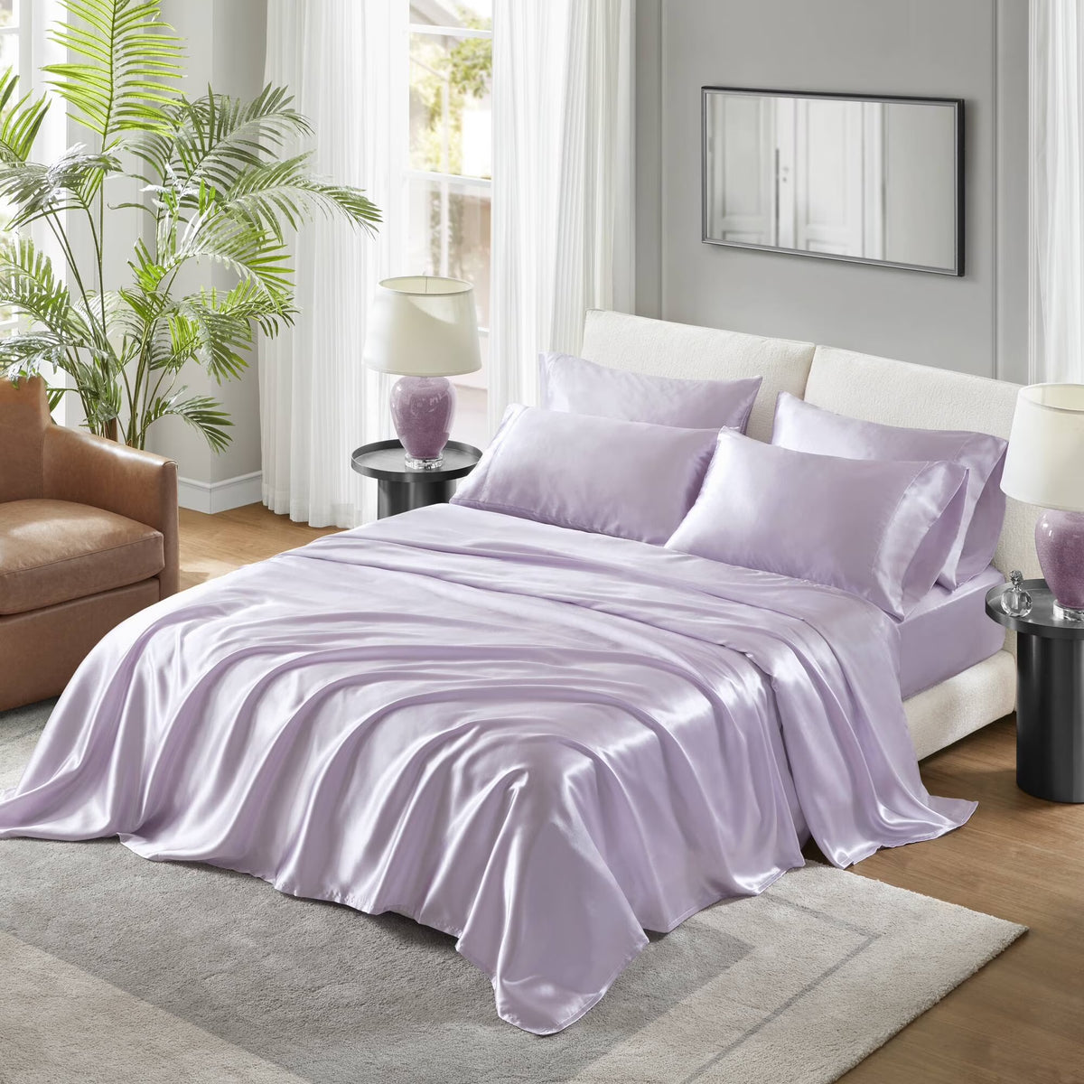 Bedding Sets, Satin Luxury Sheet Set Full, Bed Sets, Comforter Sets,