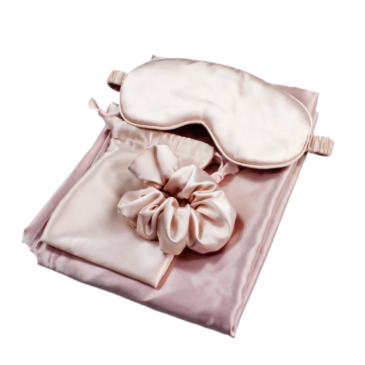 Mulberry Silk Gift Set — Eye Mask, Pillowcase & Scrunchie