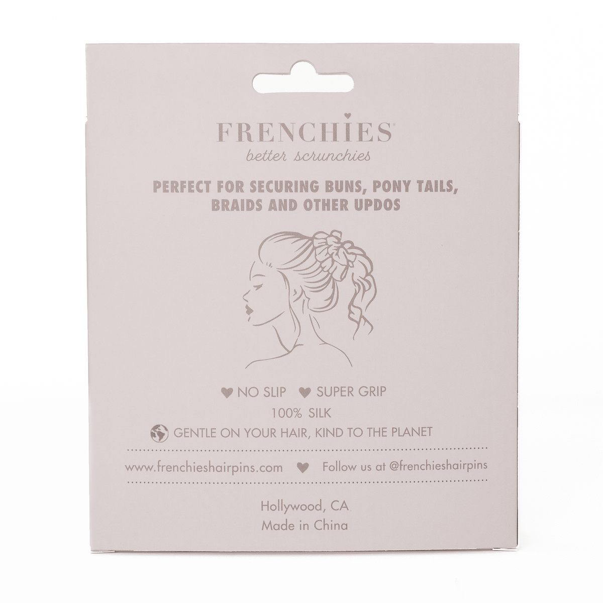 Frenchies 100% Silk Large Pink Scrunchie