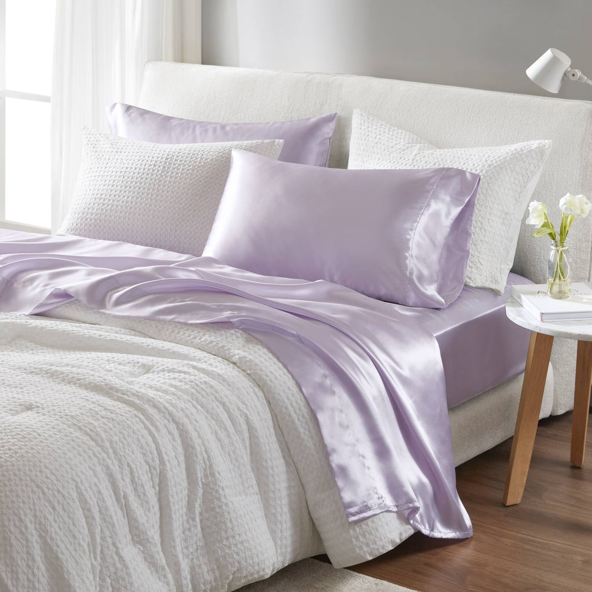 Bedding Sets, Satin Luxury Sheet Set Full, Bed Sets, Comforter Sets,