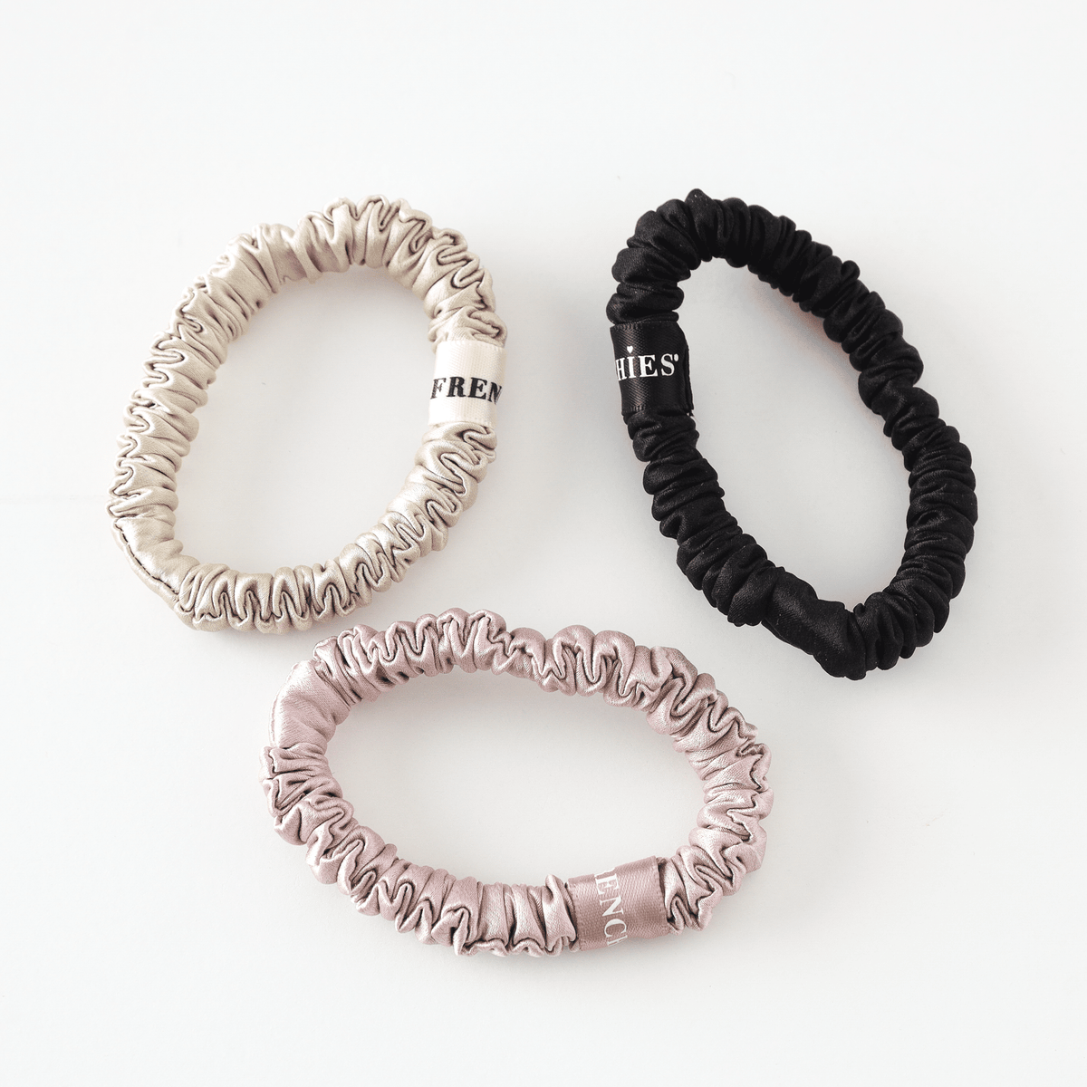 Frenchies 100% Silk Skinny Scrunchies